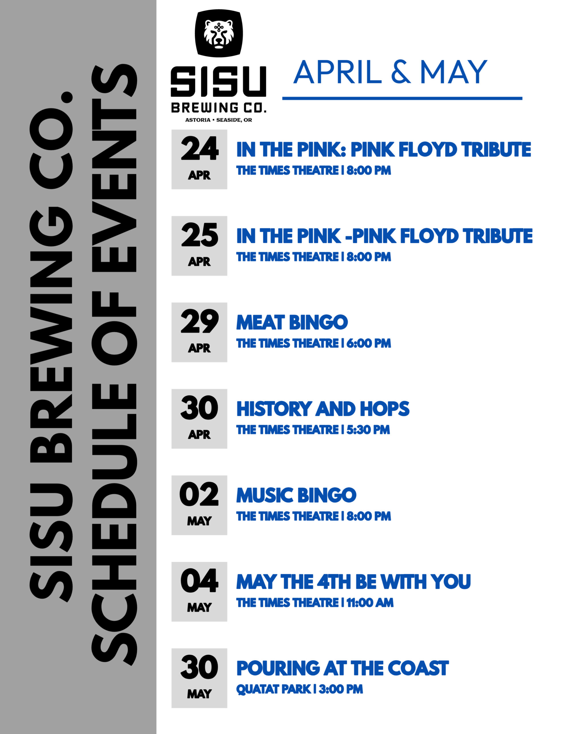 April MAY SCHEDULE TEMPLATE